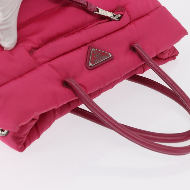 【日本直送】PRADA 手提包 尼龍 粉紅色 銀色 正品 165606-5