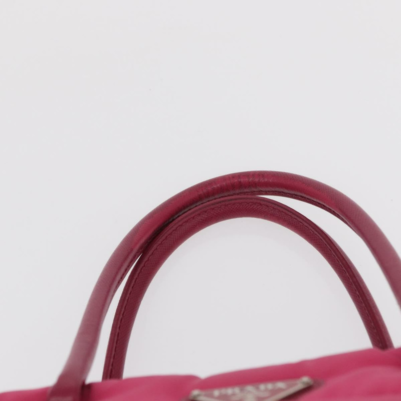【日本直送】PRADA 手提包 尼龍 粉紅色 銀色 正品 165606-7