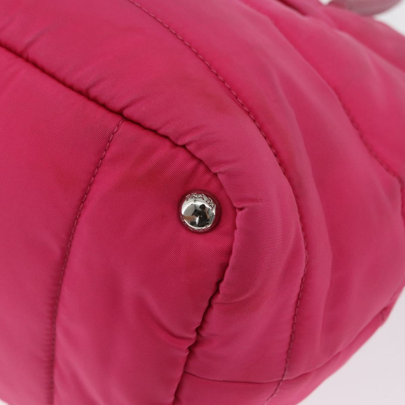 【日本直送】PRADA 手提包 尼龍 粉紅色 銀色 正品 165606-15