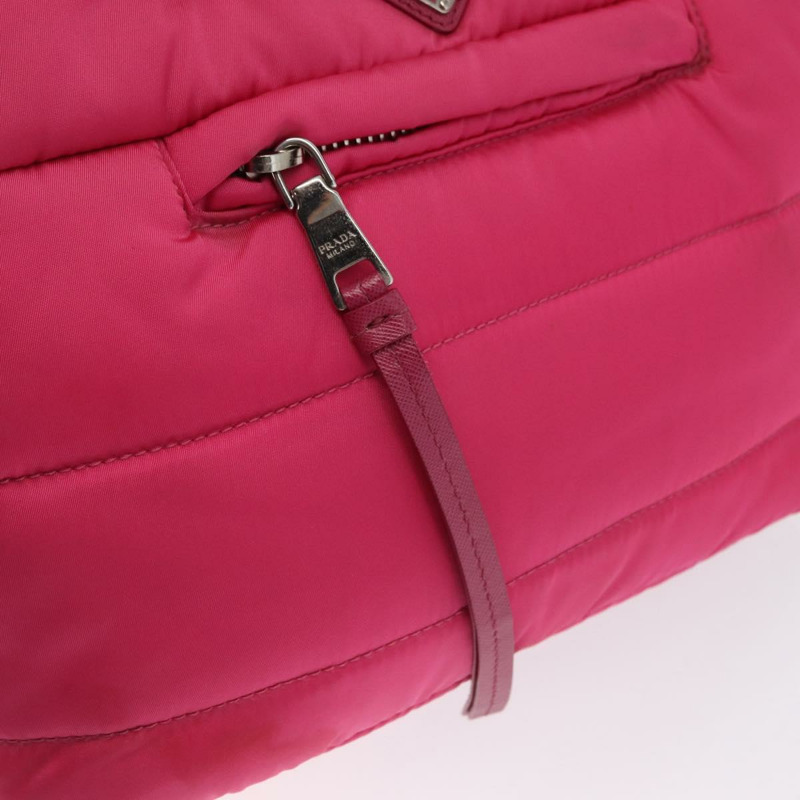 【日本直送】PRADA 手提包 尼龍 粉紅色 銀色 正品 165606-17