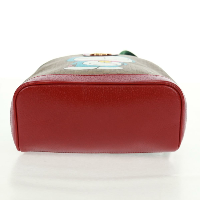 【日本直送】GUCCI Micro GG Supreme哆啦A夢雙肩包 PVC 米色 金色 647816 正品 165616SAM-4