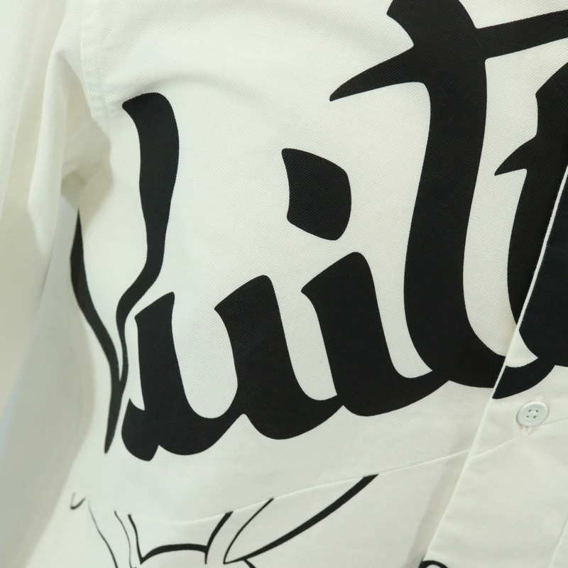 【日本直送】路易威登印花襯衫領帶套裝，純棉白色，LV正品，貨號161259M-5