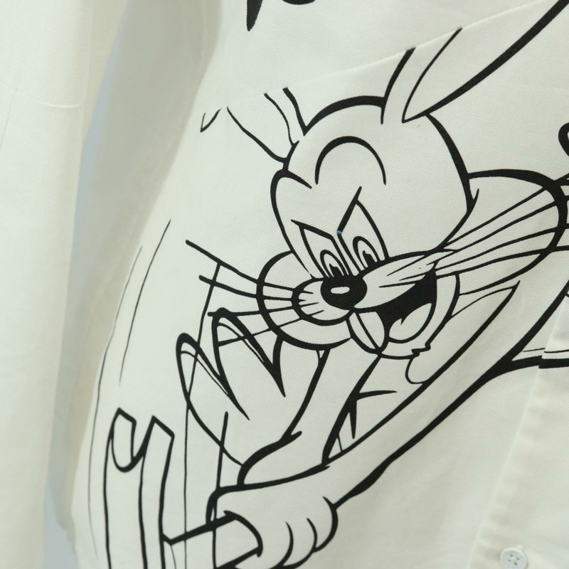 【日本直送】路易威登印花襯衫領帶套裝，純棉白色，LV正品，貨號161259M-7