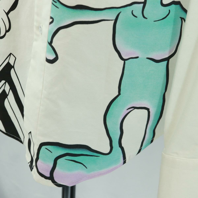 【日本直送】路易威登印花襯衫領帶套裝，純棉白色，LV正品，貨號161259M-10