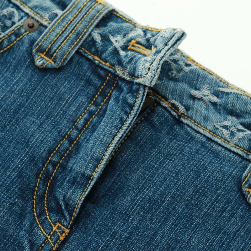【日本直送】路易威登 Monogram 牛仔裙 藍色 LV 正品 161260M-4