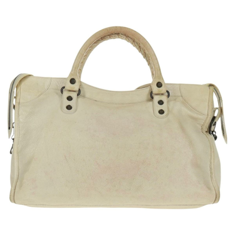 【日本直送】BALENCIAGA City 手提包 皮革 兩用 白色 115748 正品 153799V-3