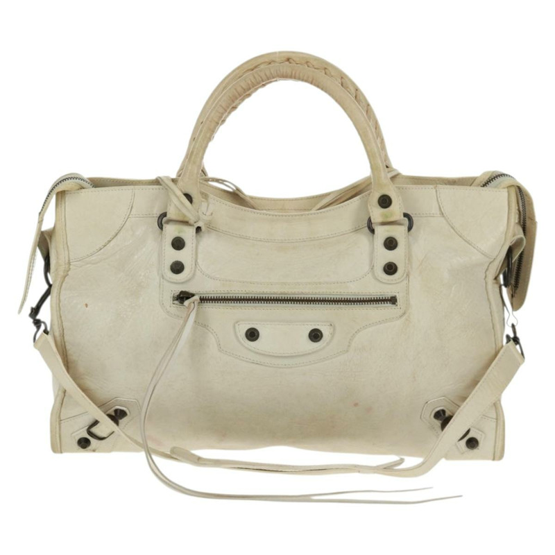 【日本直送】BALENCIAGA City 手提包 皮革 兩用 白色 115748 正品 153799V-12