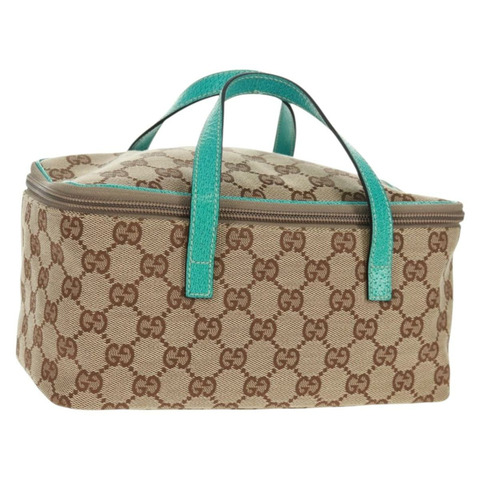 GUCCI GG帆布手提包 米色 124540 正品 154256V