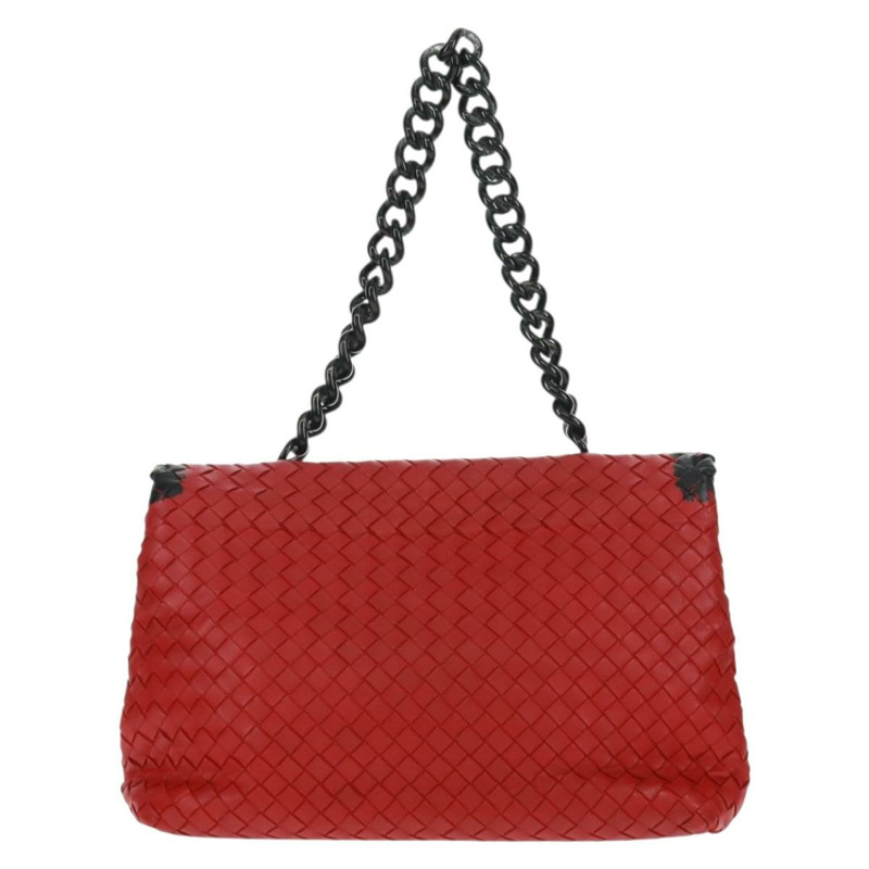 【日本直送】BOTTEGA VENETA INTRECCIATO 皮革紅色肩包 正品 154274V-1