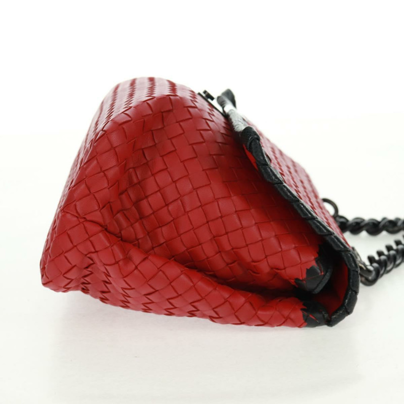 【日本直送】BOTTEGA VENETA INTRECCIATO 皮革紅色肩包 正品 154274V-3