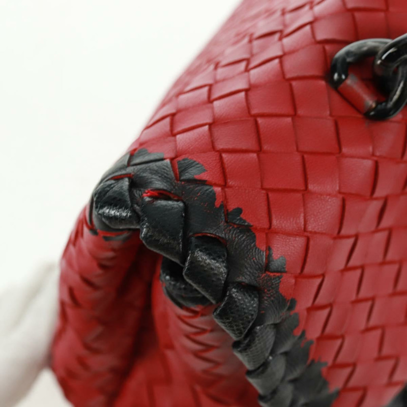 【日本直送】BOTTEGA VENETA INTRECCIATO 皮革紅色肩包 正品 154274V-8
