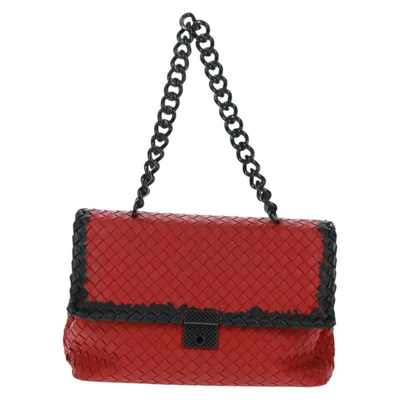 【日本直送】BOTTEGA VENETA INTRECCIATO 皮革紅色肩包 正品 154274V-12