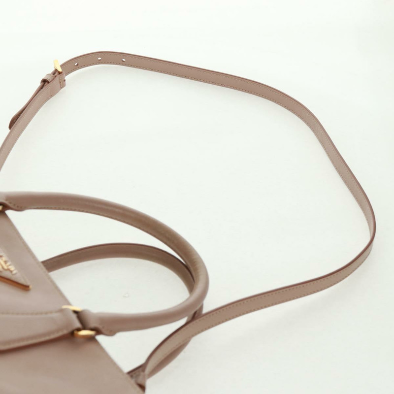 【日本直送】PRADA 手提包 Safiano 皮革 2way 粉金配色 Auth 154265V-15