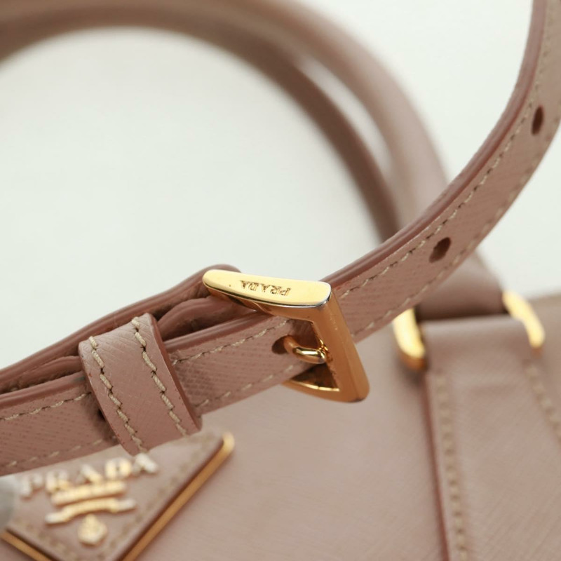 【日本直送】PRADA 手提包 Safiano 皮革 2way 粉金配色 Auth 154265V-16