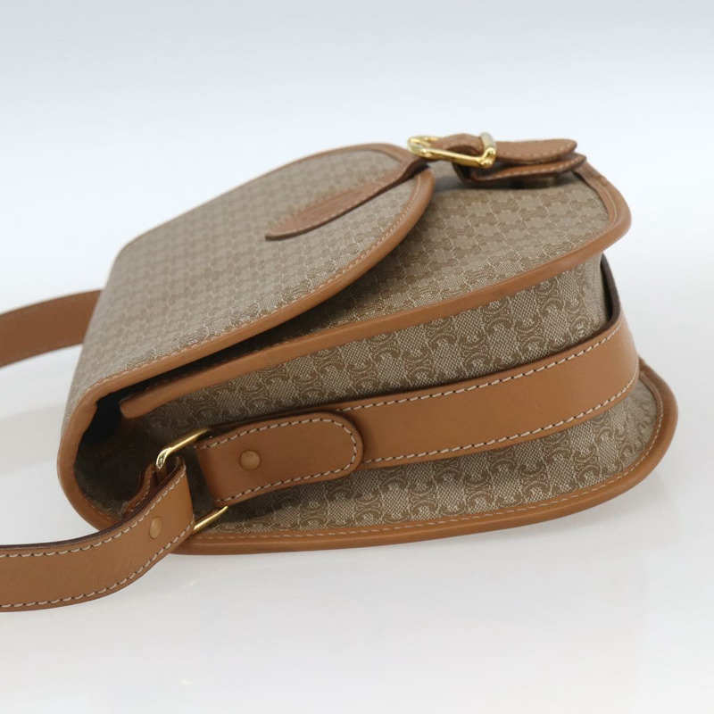 【日本直送】CELINE Macadam帆布肩背包 PVC 米色 金色 正品 164969V-2