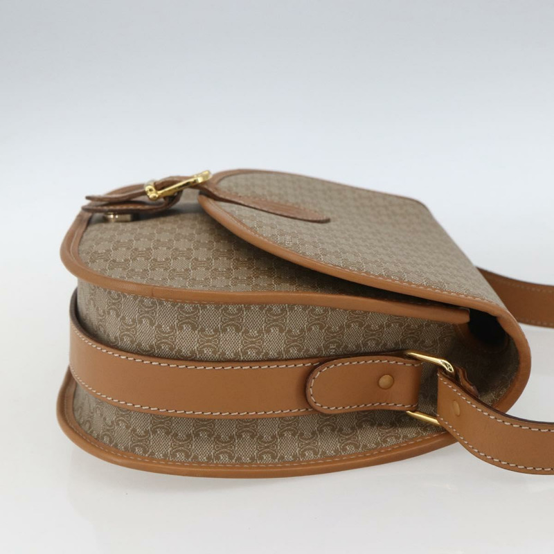 【日本直送】CELINE Macadam帆布肩背包 PVC 米色 金色 正品 164969V-3
