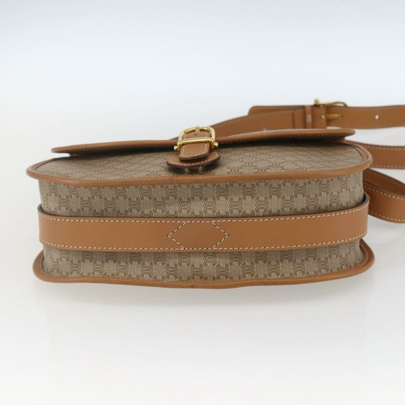 【日本直送】CELINE Macadam帆布肩背包 PVC 米色 金色 正品 164969V-4