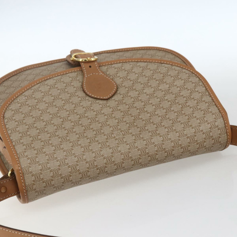 【日本直送】CELINE Macadam帆布肩背包 PVC 米色 金色 正品 164969V-5