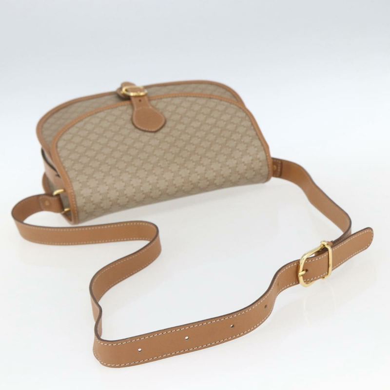 【日本直送】CELINE Macadam帆布肩背包 PVC 米色 金色 正品 164969V-6