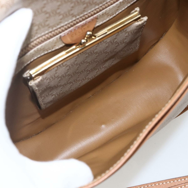 【日本直送】CELINE Macadam帆布肩背包 PVC 米色 金色 正品 164969V-8