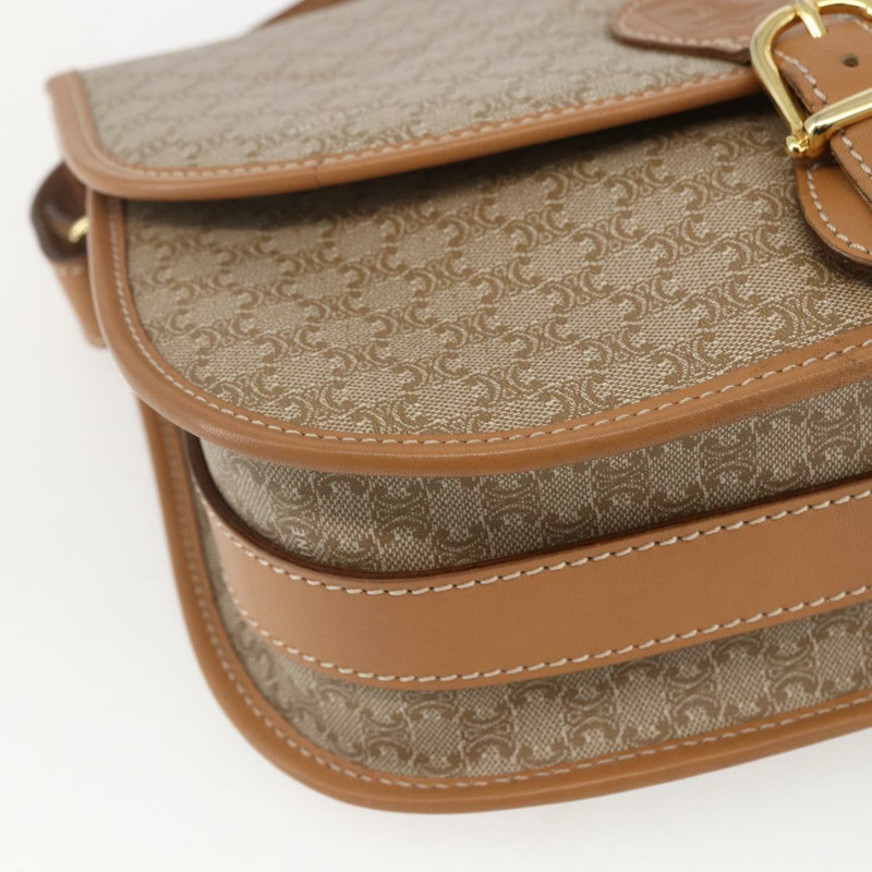 【日本直送】CELINE Macadam帆布肩背包 PVC 米色 金色 正品 164969V-15