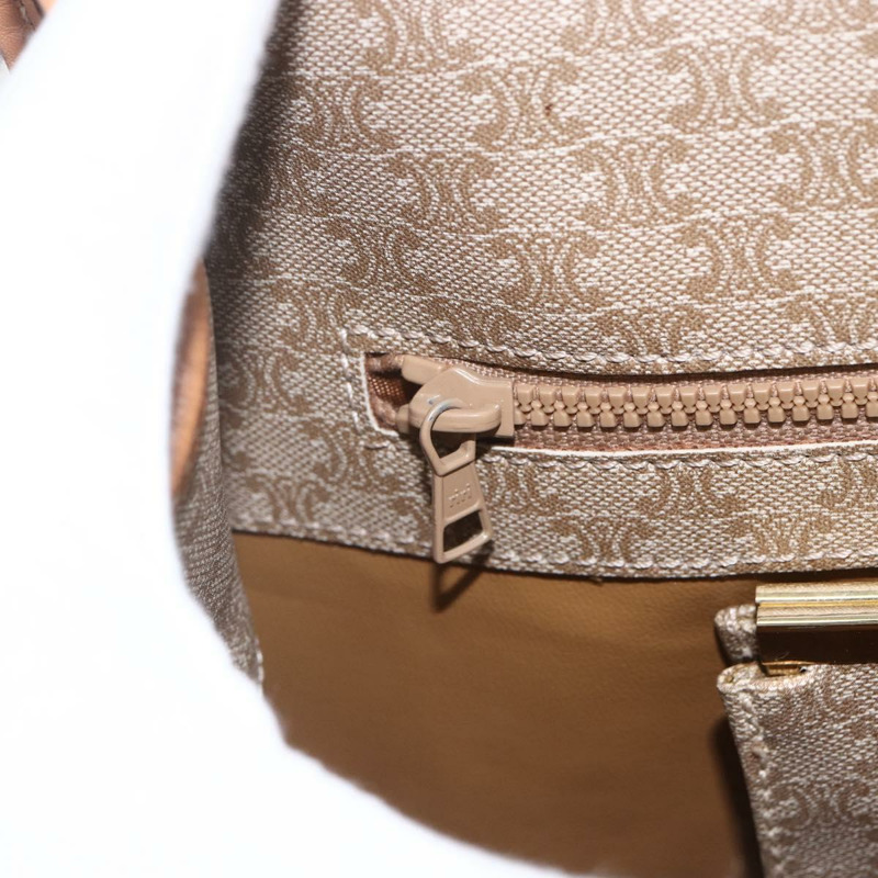 【日本直送】CELINE Macadam帆布肩背包 PVC 米色 金色 正品 164969V-20