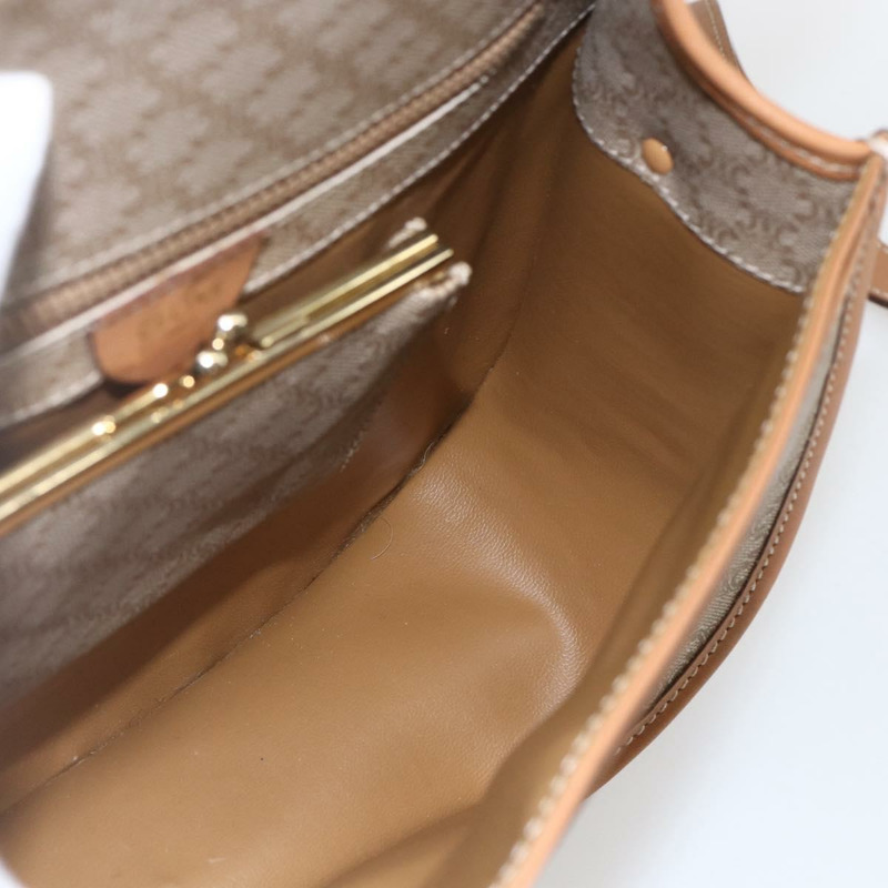 【日本直送】CELINE Macadam帆布肩背包 PVC 米色 金色 正品 164969V-21