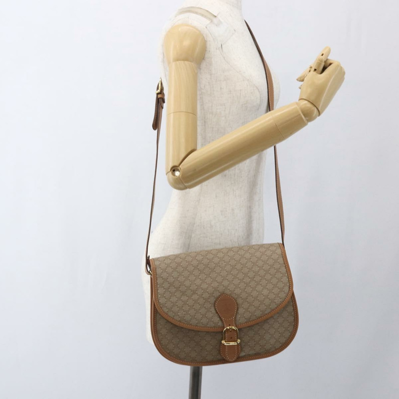 【日本直送】CELINE Macadam帆布肩背包 PVC 米色 金色 正品 164969V-25