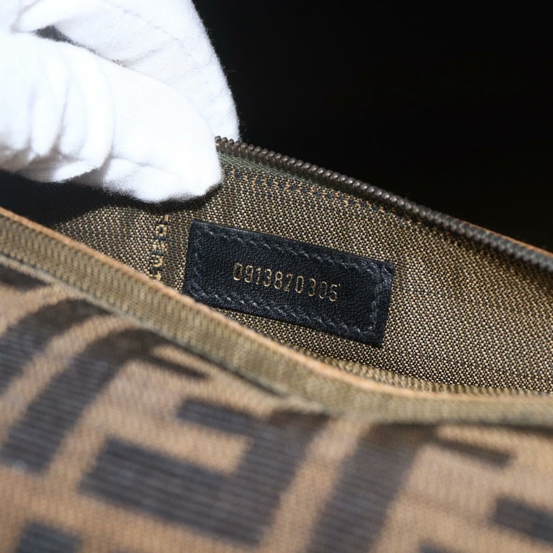 【日本直送】FENDI Zucca帆布手提包 黑色 棕色 金色 正品 165065-10