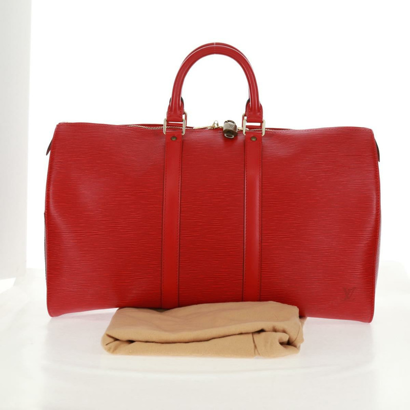 【日本直送】路易威登 Epi Keepall 45 波士頓包 紅色 M42977 LV 正品 163600SAV-11