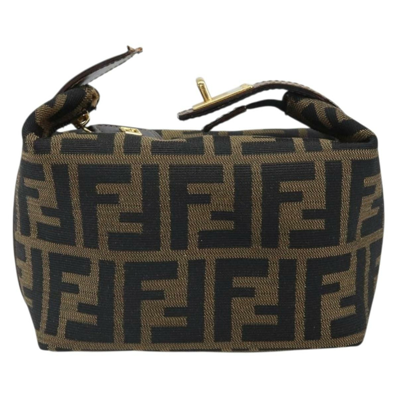 【日本直送】FENDI Zucca帆布手提包 黑色棕色 正品 ep12764-12