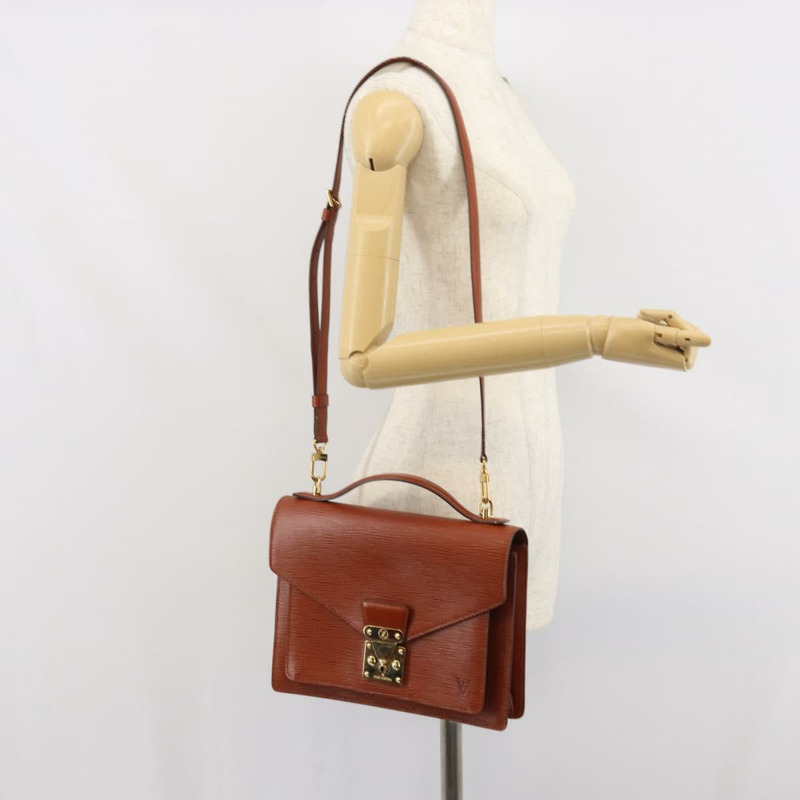 【日本直送】路易威登 Epi Monceau 28 手提包 棕色 M52123 LV 正品 166616-25