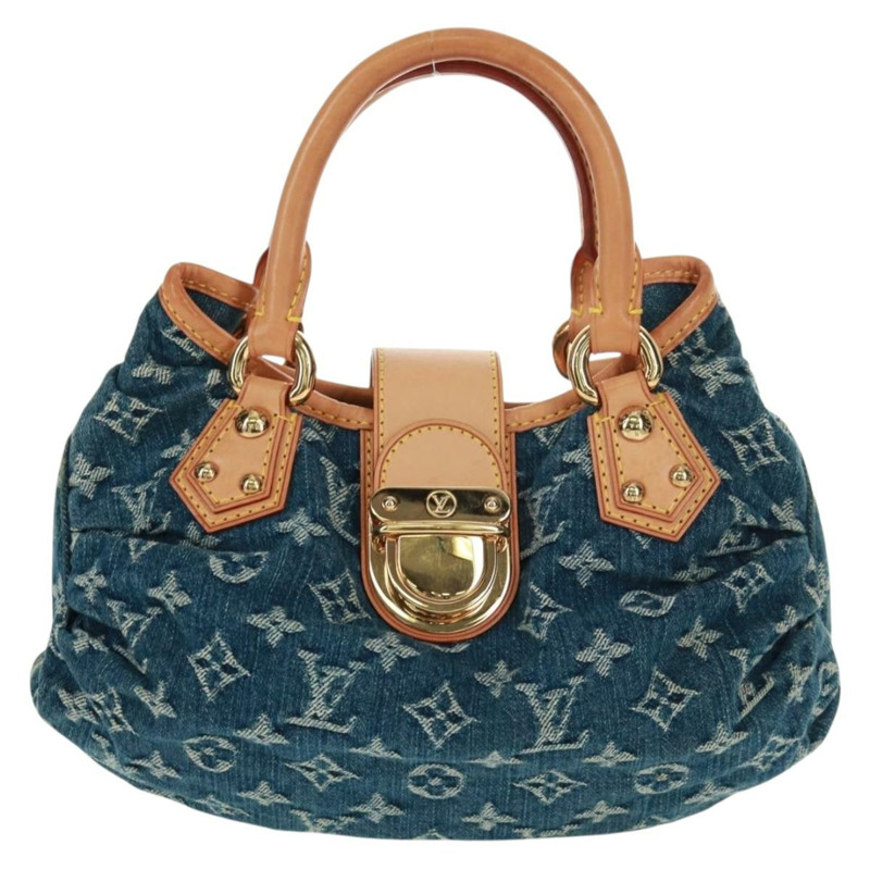 【日本直送】路易威登 Monogram Denim Preity 手提包 藍色 M95020 LV 正品 166019SAV-12