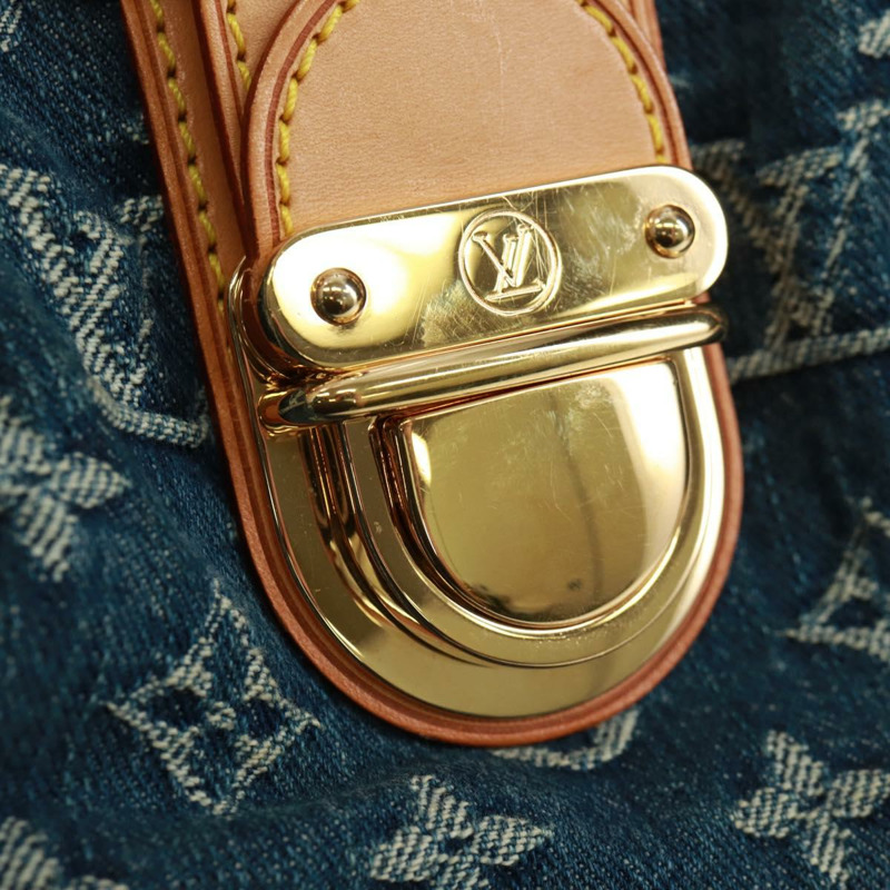 【日本直送】路易威登 Monogram Denim Preity 手提包 藍色 M95020 LV 正品 166019SAV-17