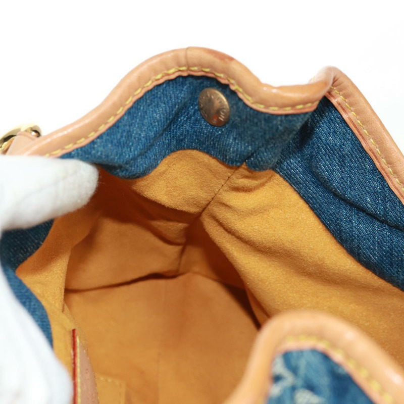 【日本直送】路易威登 Monogram Denim Preity 手提包 藍色 M95020 LV 正品 166019SAV-21