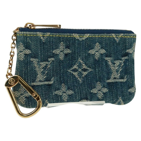 路易威登 Monogram Denim Pochette Cles 零錢包 藍色 M95343 正品 166053V