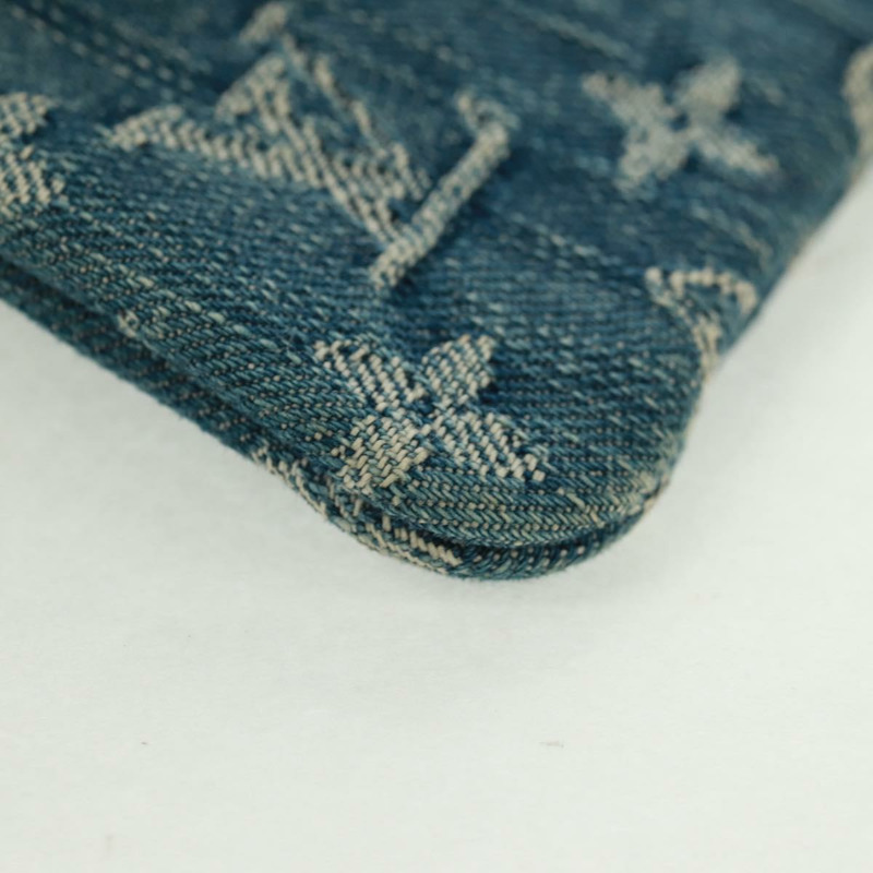 【日本直送】路易威登 Monogram Denim Pochette Cles 零錢包 藍色 M95343 正品 166053V-14