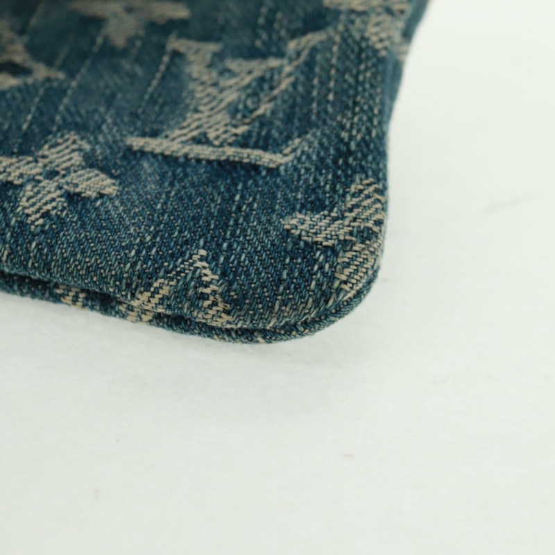 【日本直送】路易威登 Monogram Denim Pochette Cles 零錢包 藍色 M95343 正品 166053V-15