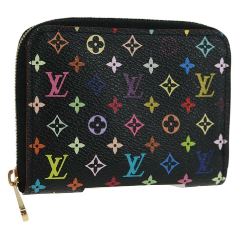 路易威登 Monogram Multicolor Zippy 零錢包 黑色 M93740 LV 正品 166055SAV