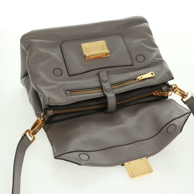 【日本直送】Miu Miu 手提包 皮革 兩用 灰色 金色 正品 am10560V-24