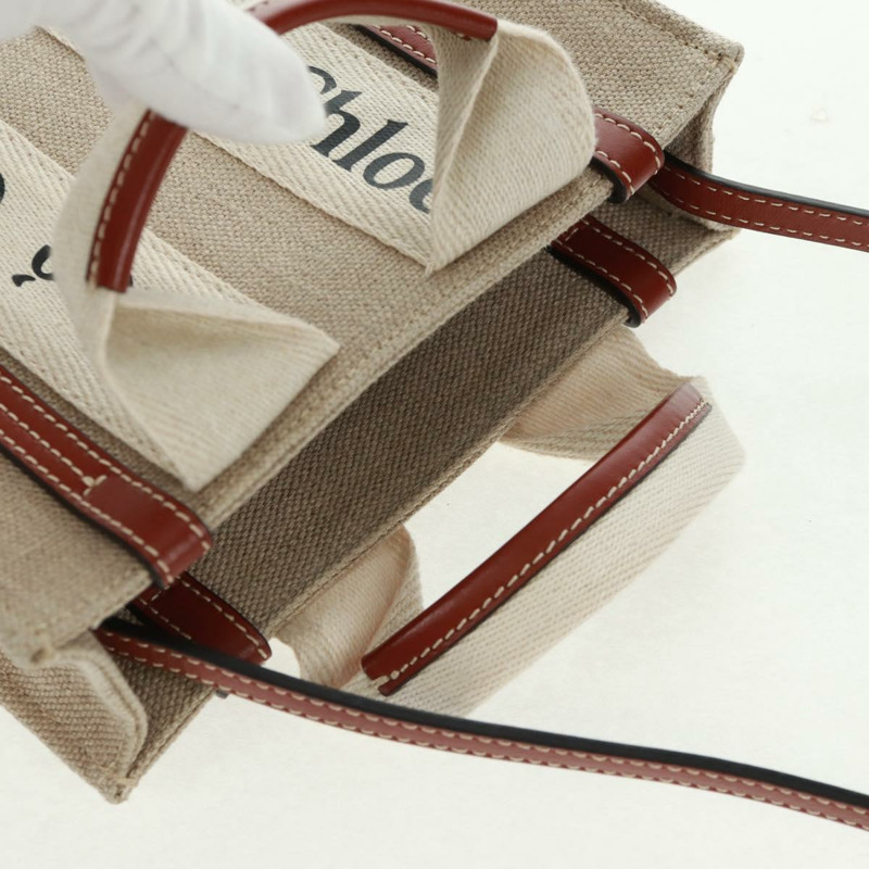 【日本直送】Chloe Woody 手袋 帆布 兩用 象牙色 正品 am10559V-5