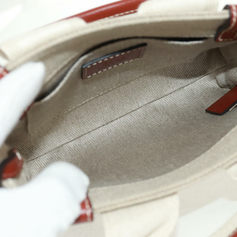 【日本直送】Chloe Woody 手袋 帆布 兩用 象牙色 正品 am10559V-10