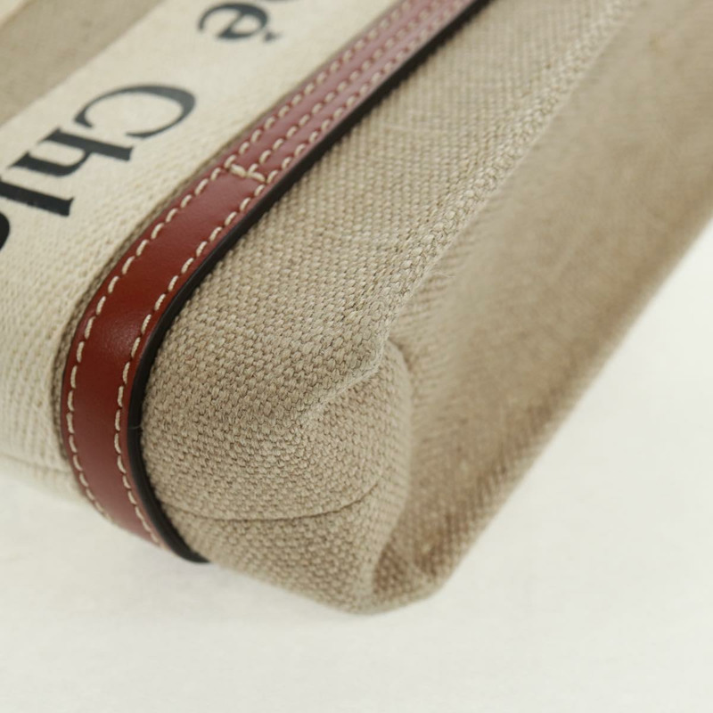 【日本直送】Chloe Woody 手袋 帆布 兩用 象牙色 正品 am10559V-14