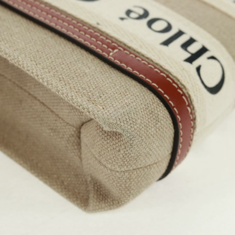 【日本直送】Chloe Woody 手袋 帆布 兩用 象牙色 正品 am10559V-15