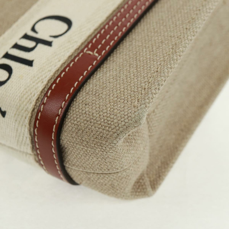 【日本直送】Chloe Woody 手袋 帆布 兩用 象牙色 正品 am10559V-16