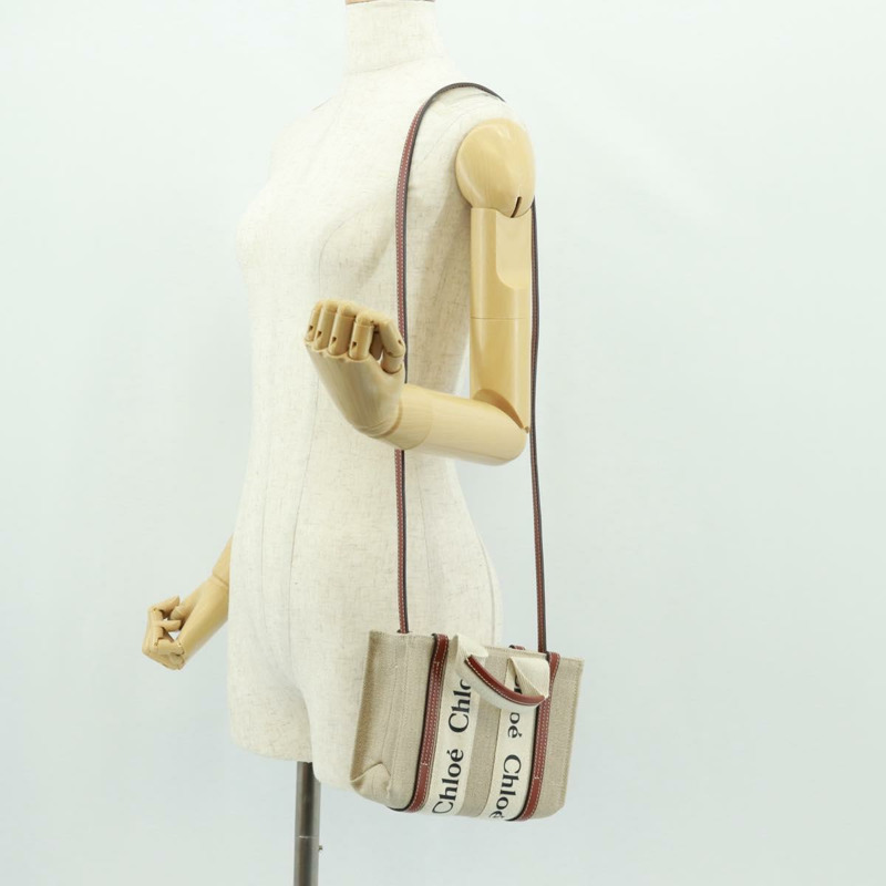 【日本直送】Chloe Woody 手袋 帆布 兩用 象牙色 正品 am10559V-21