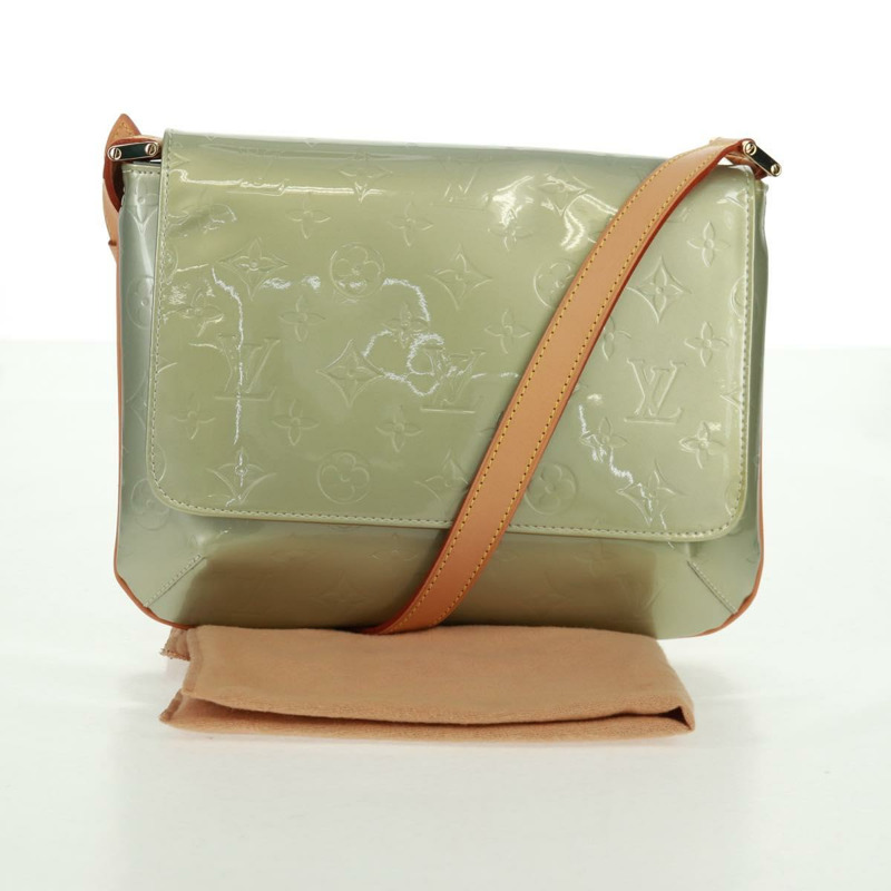【日本直送】路易威登 Monogram Vernis Thompson Street Bag Gris M91008 LV Auth am10567V-11