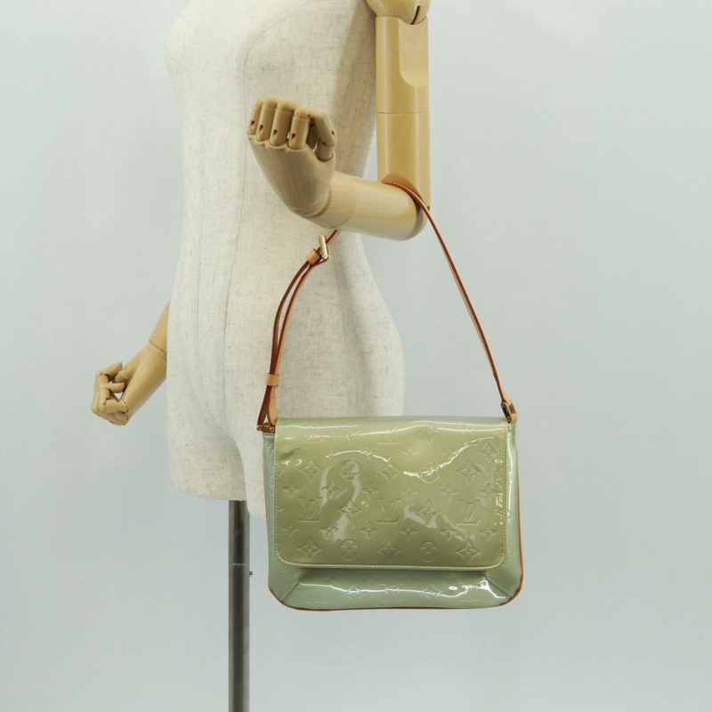 【日本直送】路易威登 Monogram Vernis Thompson Street Bag Gris M91008 LV Auth am10567V-22