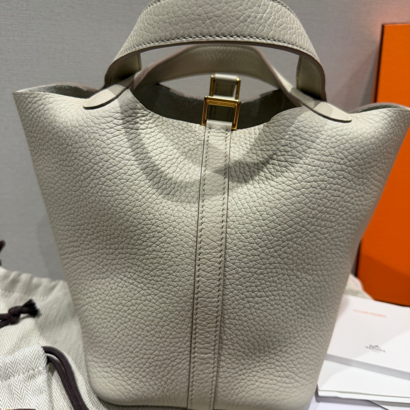 Hermès picotin18 8L水泥灰 菜籃子-0