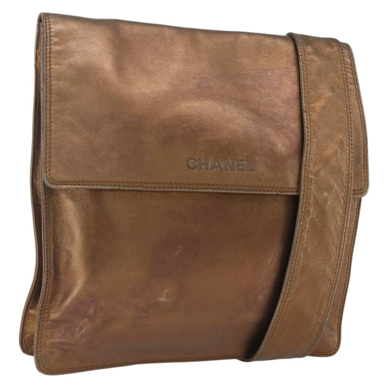 【日本直送】香奈兒棕色皮革單背包 CC Auth BA9834-0